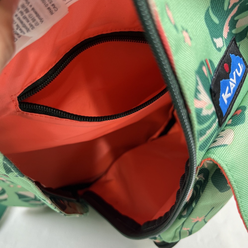 Kavu Rope Sack Leaf Print Nylon Sling Backpack Boho Outdoors Hiking Bag Casual - Picture 11 of 16